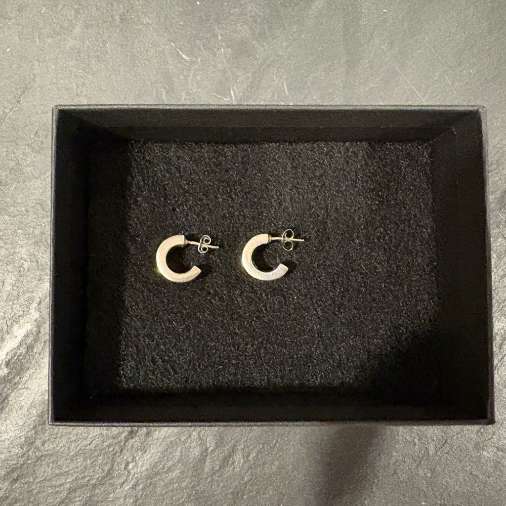 Sterling Silver Cuff Earrings, EUC
